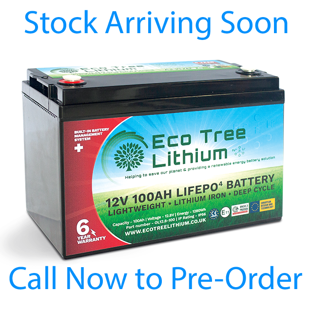 12V 100AH Lithium Leisure Battery LiFePO4 Eco Tree Lithium LiFePO4